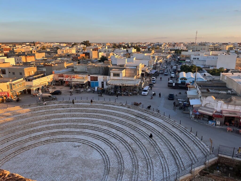 El pueblo de El Djem en la actualidad